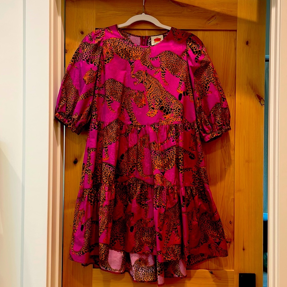 Farm Rio Artsy Leopards Mini Dress